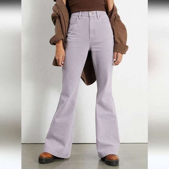 PacSun Eco Purple High Waisted Flare Jeans Color: LAVENDER Size 29 - Picture 1 of 15